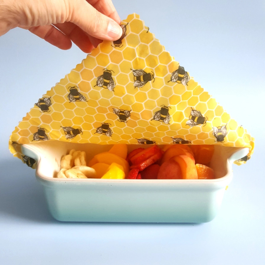 Sandwich Beeswax Wraps Set Lemony Bees