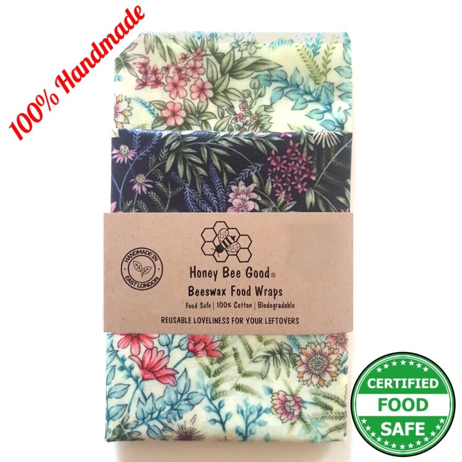 Sandwich Beeswax Wraps Set Botanical