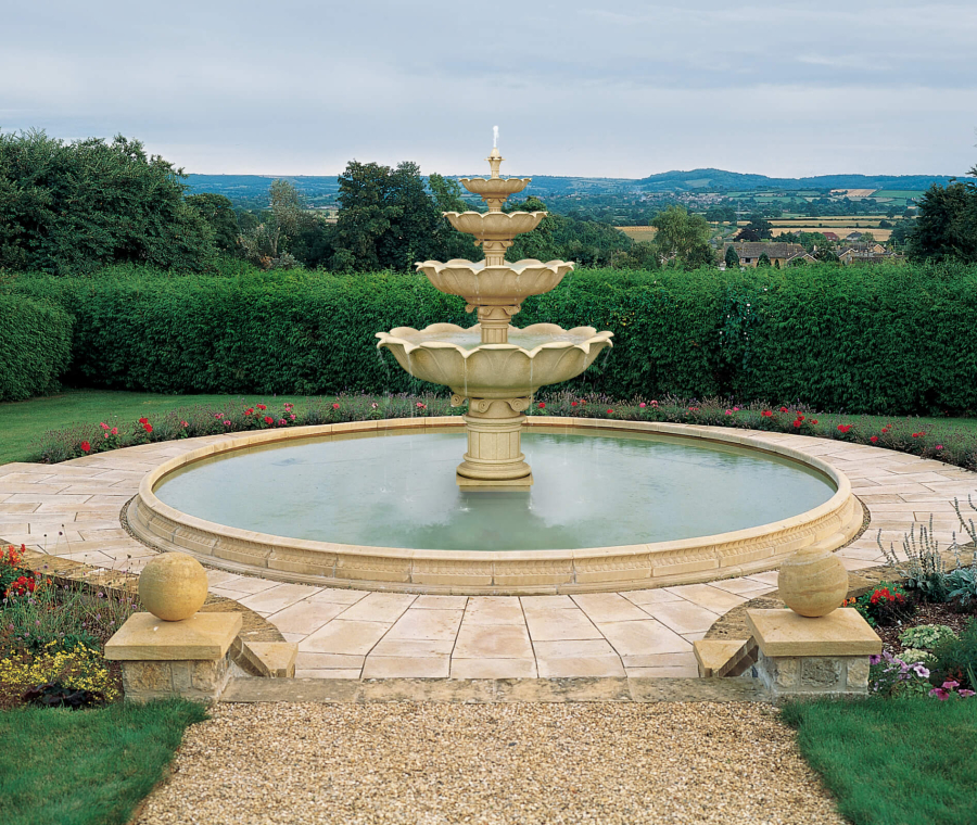 Extra & Extra Extra Large Pool Surround - mit Randsteinen - Batth