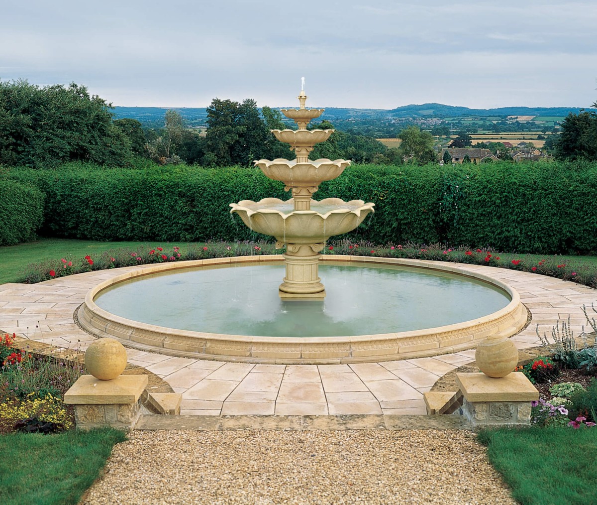 Quadruple Lotus Fountain - Bath